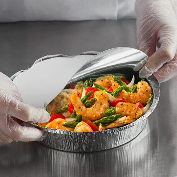 7” Round Foil-Laminated Board Lid – 500/Case | Secure Lids for Buffalo Foodservice