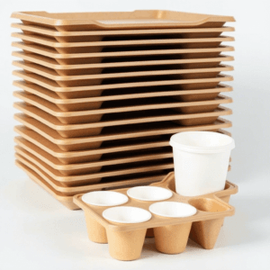Molded Fiber/Pulp Fiber Tray & cup carrier