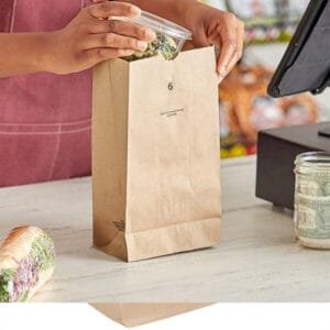 6 lb. Brown Paper Bag – 500/Bundle | Eco-Friendly Disposable Bags for Buffalo Foodservice
