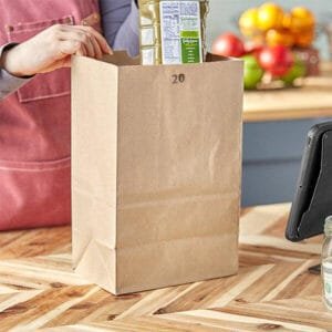 Heavy Duty 20 lb. Shorty Natural Kraft Paper Bag – 400/Case | Durable Eco-Friendly Bags for Buffalo Businesses