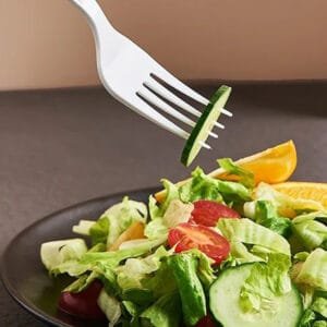 White Heavy Weight Polystyrene Plastic Fork – 1000/Case | Durable Disposable Forks for Buffalo Foodservice