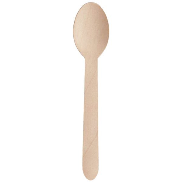 Eco-Friendly 6.14” Compostable Wooden Spoon – 1000/Pack | Sustainable Disposable Spoons for Buffalo Foodservice