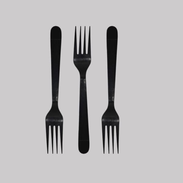 Black Heavy Weight Polystyrene Plastic Fork – 1000/Case | Durable Disposable Forks for Buffalo Foodservice - Image 5