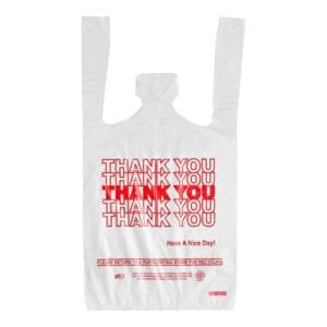 1/10 XS Size White Standard Duty Plastic T-Shirt Bag – 1500/Case | Reliable Shopping Bags for Buffalo Businesses
