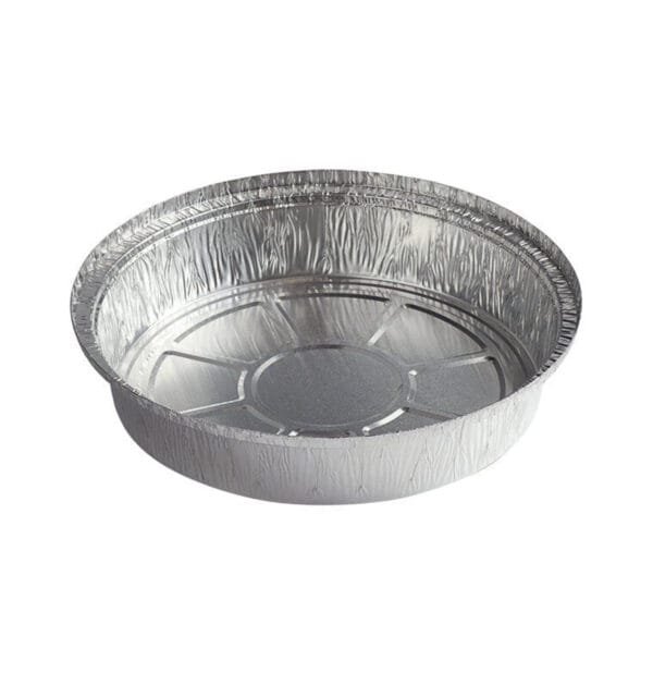 8” Round Heavy Weight Foil Take-Out Pan – 500/Case | Durable Disposable Pans for Buffalo Foodservice - Image 4
