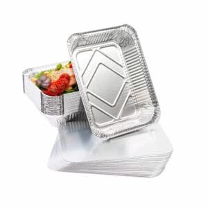 1.5 lb. Oblong Shallow Foil Take-Out Container – 500/Case | Durable Containers for Buffalo Foodservice
