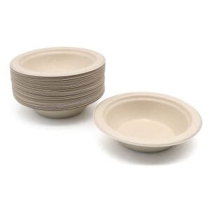 Eco-Friendly 12 oz. Compostable Bamboo Bagasse Bowl – 1000/Case | PFAS-Free Bowls for Buffalo Foodservice