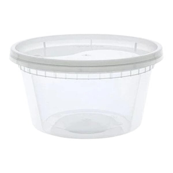 Heavy Duty 12 oz. Microwavable Translucent Plastic Deli Container and Lid Combo Pack – 240/Case | Reliable Take-Out Solutions for Buffalo Foodservice - Image 4