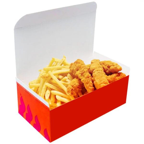 CH – 250-3, 510x290x375MM Jumbo Size Printed Chicken Paper Food Box – 250 Pc/Case | Reliable Take-Out Solutions for Buffalo Foodservice - Image 5