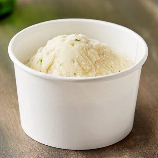 8 oz. White Paper Frozen Yogurt Soup Food Cup – 1000/Case | Disposable Cups for Buffalo Foodservice