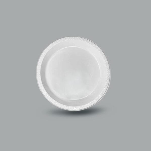 9'' White Ivory Mineral-Filled Polypropylene Plate – 400/Case | Durable Disposable Plates for Buffalo Foodservice - Image 2