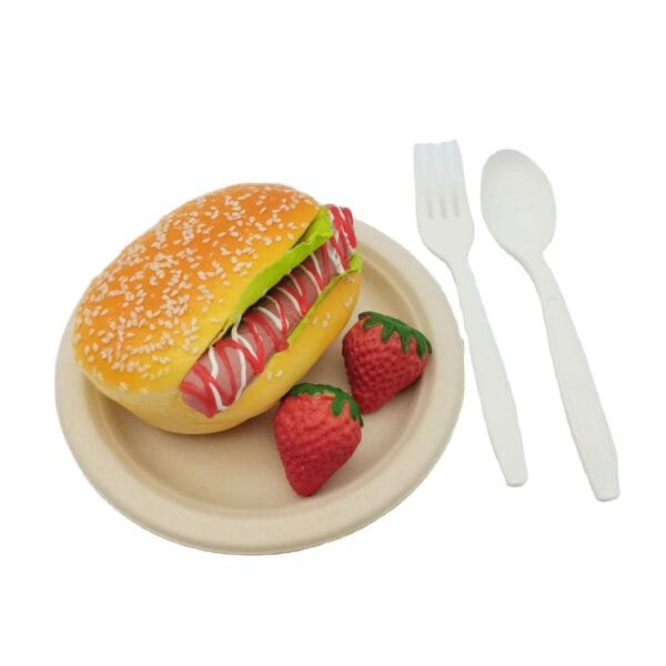 100% Eco-Friendly Biodegradable 7” Sugarcane Paper Pulp Plates – 1000/Case | Compostable Plates for Buffalo Foodservice