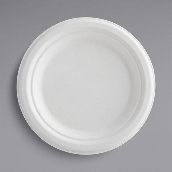 Eco-Friendly No PFAS Added Bamboo Bagasse Blend 7” Plate – 1000/Case | Compostable Plates for Buffalo Foodservice - Image 3