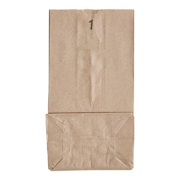 1 lb. Brown Paper Bag – 500/Bundle | Eco-Friendly Disposable Bags for Buffalo Foodservice - Image 3
