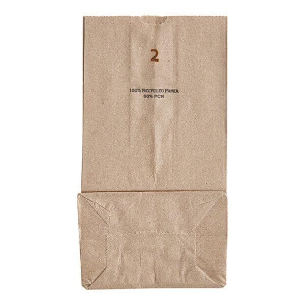 2 lb. Brown Paper Bag – 500/Bundle | Eco-Friendly Disposable Bags for Buffalo Foodservice - Image 2