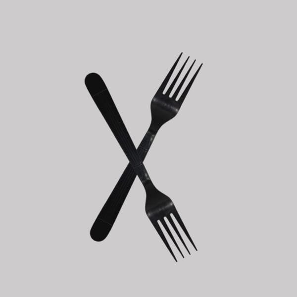 Black Heavy Weight Polystyrene Plastic Fork – 1000/Case | Durable Disposable Forks for Buffalo Foodservice - Image 4