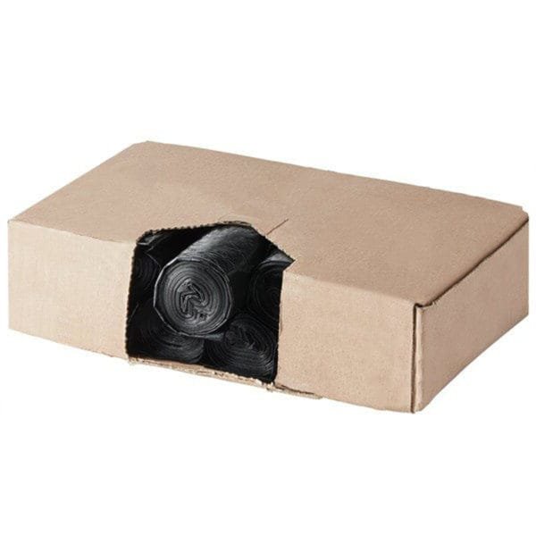 Medco-30 Gallon 1 Mil 30” x 45” Low-Density Medium-Duty Black Can Liner Trash Bag – 100/Case | Reliable Waste Bags for Buffalo Businesses - Image 2