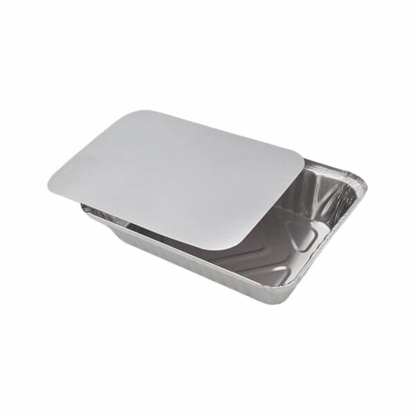 1.5 lb. Oblong Shallow Foil Take-Out Container – 500/Case | Durable Containers for Buffalo Foodservice - Image 3