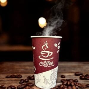 20 oz. Coffee Print Poly Paper Hot Cup – 1000/Case | Disposable Hot Cups for Buffalo Coffee Shops