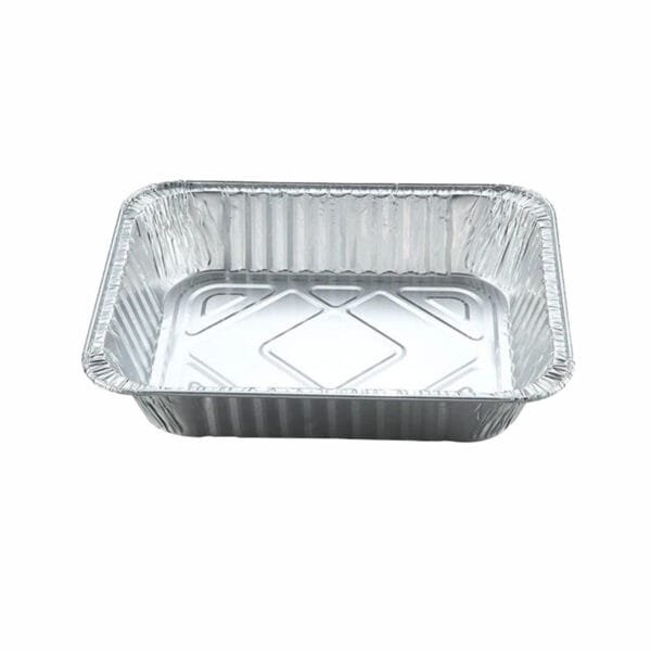 1.5 lb. Oblong Shallow Foil Take-Out Container – 500/Case | Durable Containers for Buffalo Foodservice - Image 2