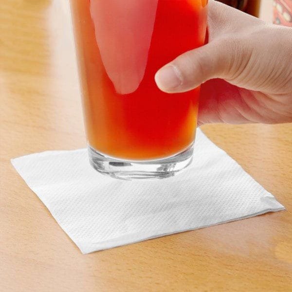 2-Ply White Beverage Cocktail Napkin – 4000/Case | Premium Disposable Napkins for Buffalo Foodservice