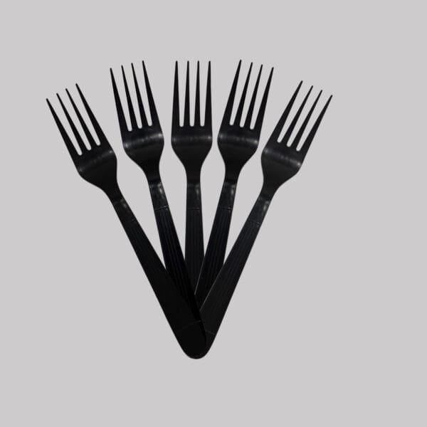 Black Heavy Weight Polystyrene Plastic Fork – 1000/Case | Durable Disposable Forks for Buffalo Foodservice