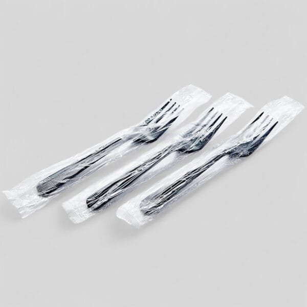 Black Extra Heavy Weight Wrapped Polystyrene Plastic Fork – 1000/Case | Durable Disposable Forks for Buffalo Foodservice - Image 2