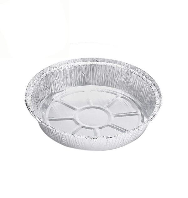 8” Round Heavy Weight Foil Take-Out Pan – 500/Case | Durable Disposable Pans for Buffalo Foodservice - Image 2