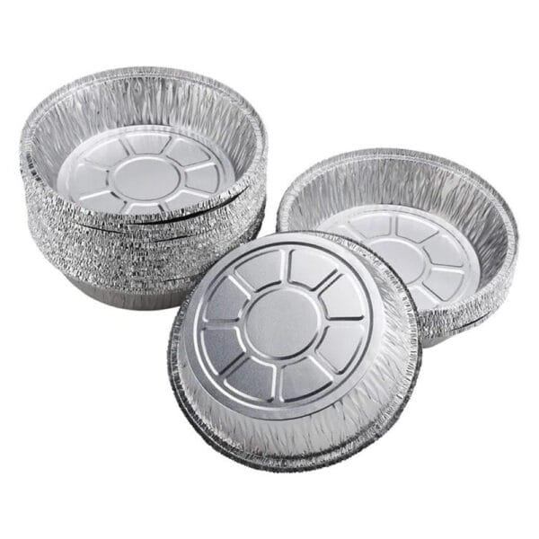 6” Round Heavy Weight Foil Take-Out Pan – 500/Case | Durable Disposable Pans for Buffalo Foodservice - Image 3