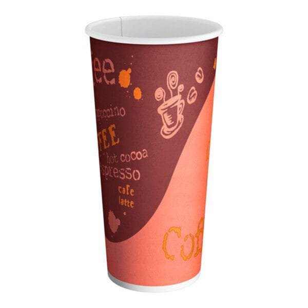 20 oz. Coffee Print Poly Paper Hot Cup – 1000/Case | Disposable Hot Cups for Buffalo Coffee Shops - Image 3