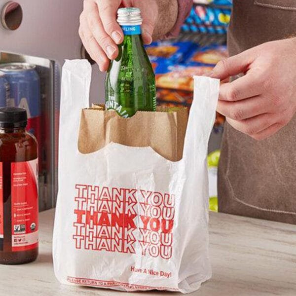1/10 XS Size White Standard Duty Plastic T-Shirt Bag – 1500/Case | Reliable Shopping Bags for Buffalo Businesses - Image 4