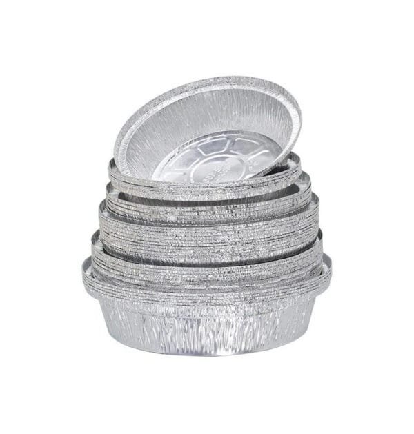 9” Round Heavy Weight Foil Take-Out Pan – 500/Case | Durable Disposable Pans for Buffalo Foodservice - Image 2