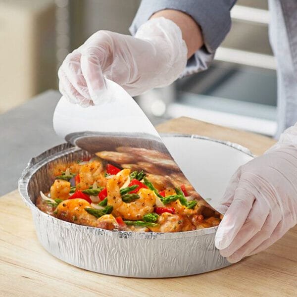 9” Round Foil-Laminated Board Lid – 500/Case | Durable Lids for Buffalo Foodservice