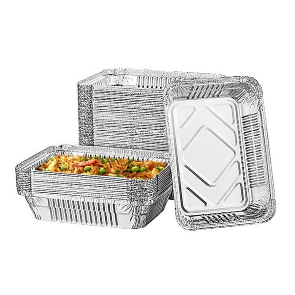 2.25 lb. Oblong Foil Take-Out Container – 500/Case | Durable Containers for Buffalo Foodservice - Image 2