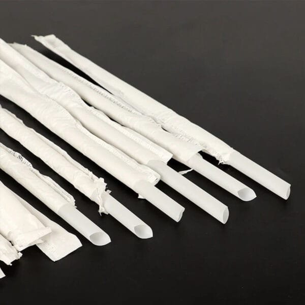7 3/4" Jumbo Clear Wrapped Straw – 12000/Case | Disposable Straws for Buffalo Restaurants & Cafes - Image 2