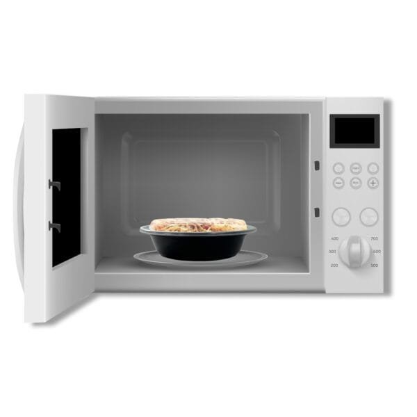 16 oz Black 6-1/4'' Round Microwavable Heavyweight Container with Lid - 150/Case | Durable Take-Out Solutions for Buffalo Foodservice - Image 5
