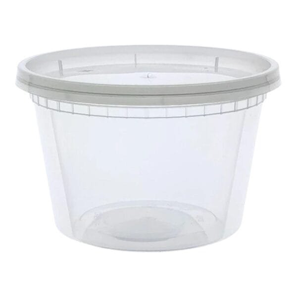 Heavy Duty 16 oz. Microwavable Translucent Plastic Deli Container and Lid Combo Pack – 240/Case | Reliable Take-Out Solutions for Buffalo Foodservice - Image 4