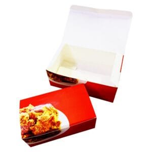 CH – 300, 350×210×295MM Small Size Printed Chicken Paper Box – 300 Pc/Case | Reliable Take-Out Solutions for Buffalo Foodservice