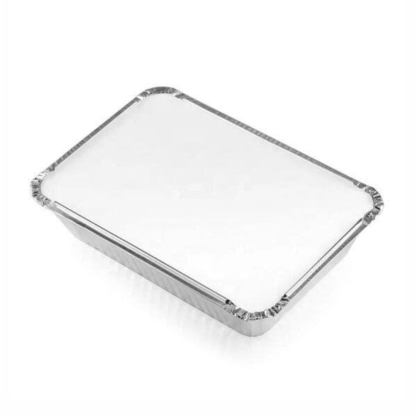 Oblong Foil-Laminated Board Lid for 1 lb. Foil Take-Out Container – 1000/Case | Secure Lids for Buffalo Foodservice - Image 3