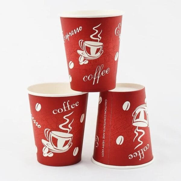 10 oz. Coffee Print Poly Paper Hot Cup – 1000/Case | Disposable Hot Cups for Buffalo Coffee Shops - Image 3