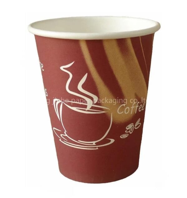 10 oz. Coffee Print Poly Paper Hot Cup – 1000/Case | Disposable Hot Cups for Buffalo Coffee Shops - Image 2