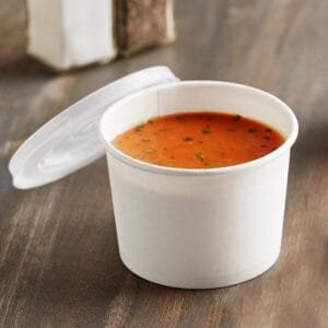 16 oz. White Paper Frozen Yogurt Soup Food Cup – 1000/Case | Disposable Cups for Buffalo Foodservice