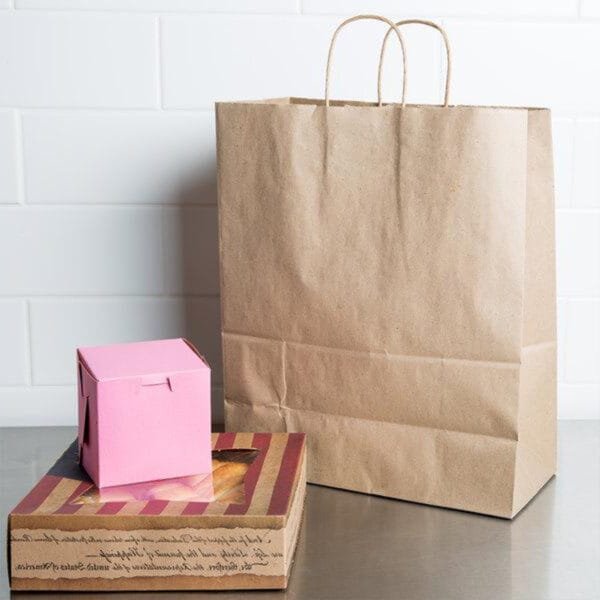 1.6 Brown Paper Barrel Sack Bag – 500/Bundle | Eco-Friendly Disposable Bags for Buffalo Foodservice - Image 2
