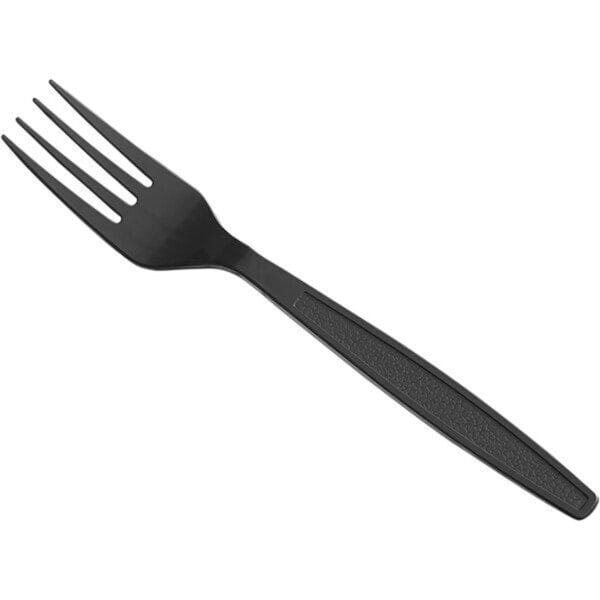 Black Heavy Weight Polystyrene Plastic Fork – 1000/Case | Durable Disposable Forks for Buffalo Foodservice - Image 2