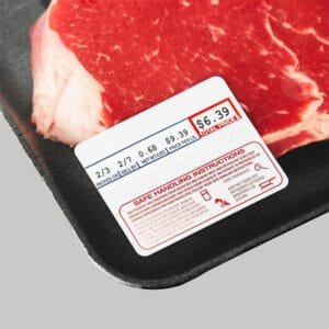 60 mm x 80 mm White Safe Handling Pre-Printed Equivalent Scale Label Roll – 12/Case | Reliable Labeling Solutions for Buffalo Foodservice