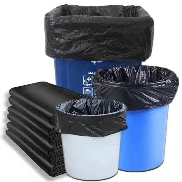 Medco-58 Gallon 3 Mil 38”x58” Low Density Heavy-Duty Black Trash Bag Can Liner – 50/Case | Industrial Contractor Bags for Buffalo Businesses - Image 2