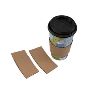 Eco-Friendly Kraft Coffee Cup Sleeve Jacket Clutch – 10-24 oz. – 1200/Case | Sustainable Coffee Sleeves for Buffalo Foodservice