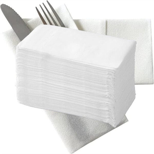 White 2-Ply Dinner Napkin 17” x 15” – 3000/Case | Premium Disposable Napkins for Buffalo Foodservice - Image 4