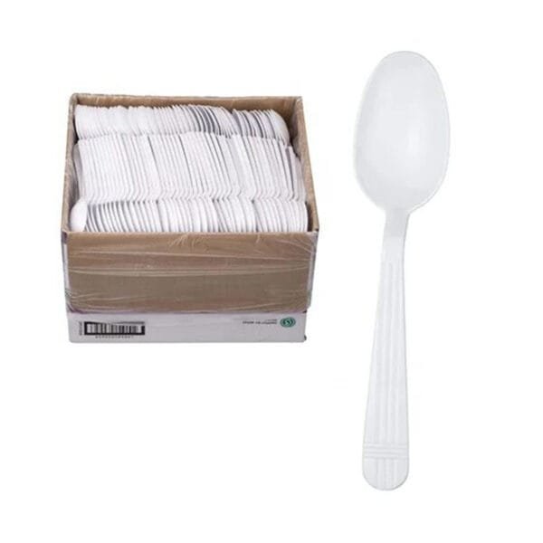 White Heavy Weight Polystyrene Plastic Spoon – 1000/Case | Durable Disposable Spoons for Buffalo Foodservice - Image 3