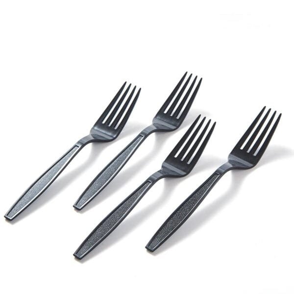 Black Heavy Weight Polystyrene Plastic Fork – 1000/Case | Durable Disposable Forks for Buffalo Foodservice - Image 6